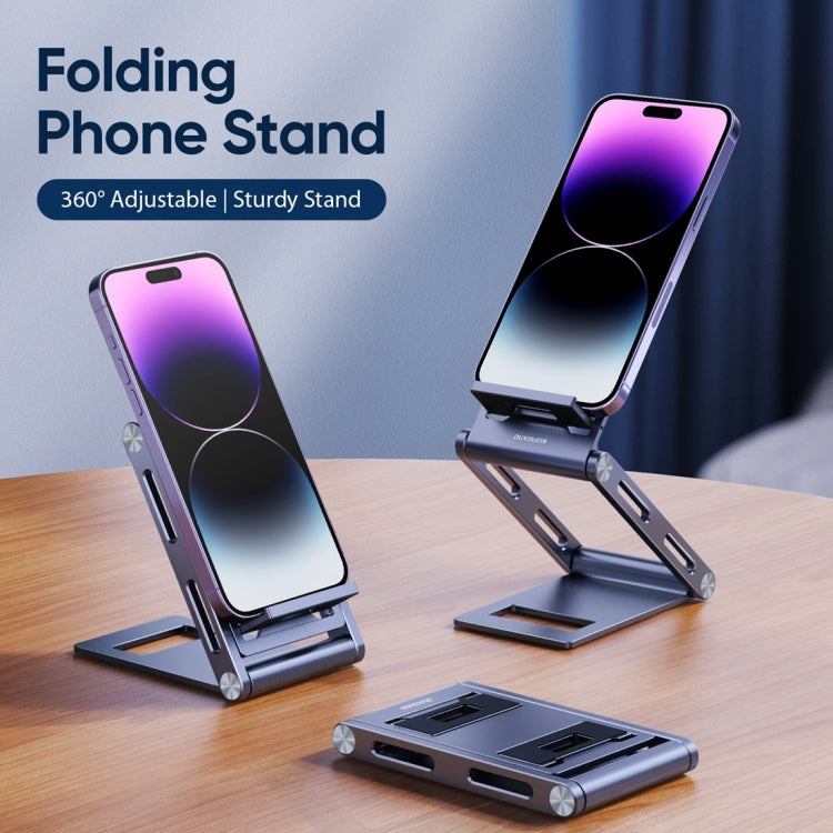 DUX DUCIS Foldable Z Shaped Aluminum Alloy Mobile Phone Holder(Lead Color)