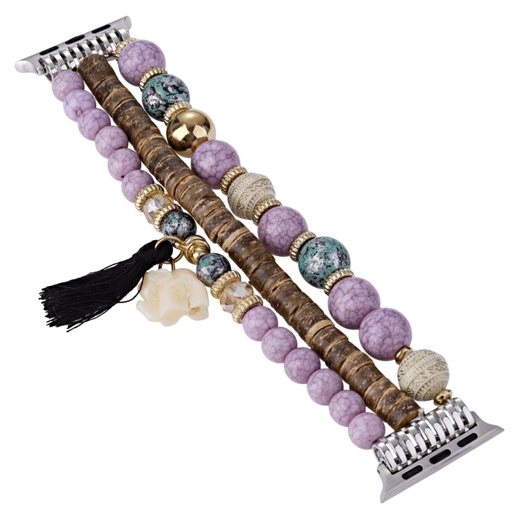 Beads Elephant Pendant Watch Band For Apple Watch Series 10 42mm