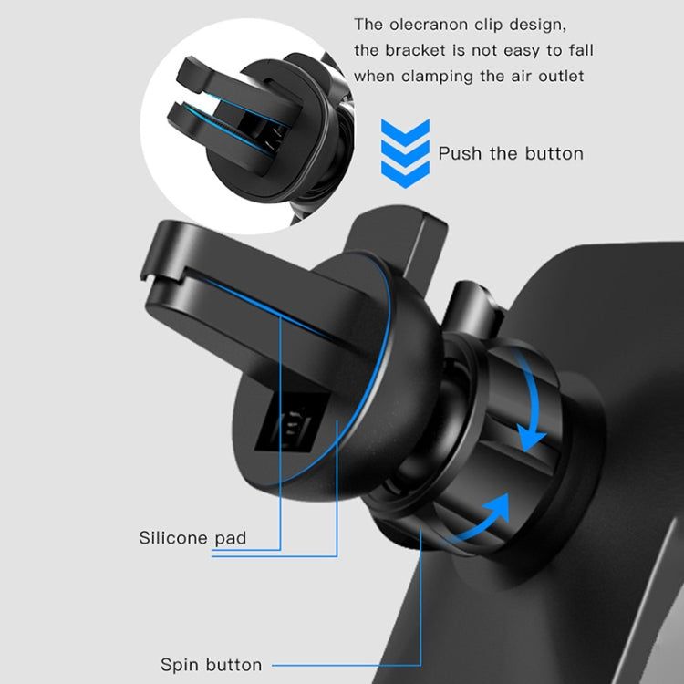 Yesido C87 Car Air Outlet Mirror Gravity Phone Mount Holder(Black)