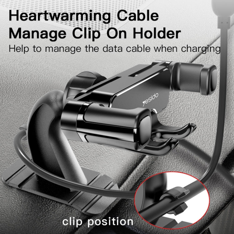 Yesido C90 Car Center Console Paste Magnetic Gravity Mobile Phone Holder(Black)