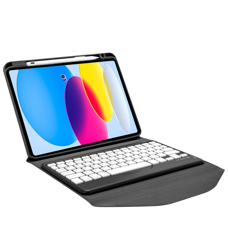 Z10B For iPad 10th Gen 10.9 2022 Pen Slot Bluetooth Keyboard Leather Tablet Case