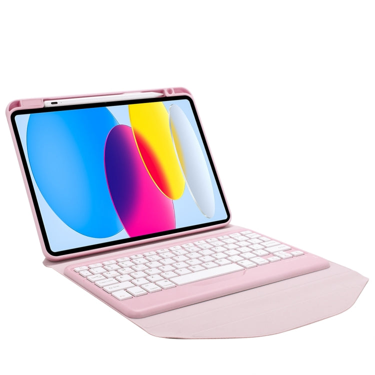 Z10B For iPad 10th Gen 10.9 2022 Pen Slot Bluetooth Keyboard Leather Tablet Case