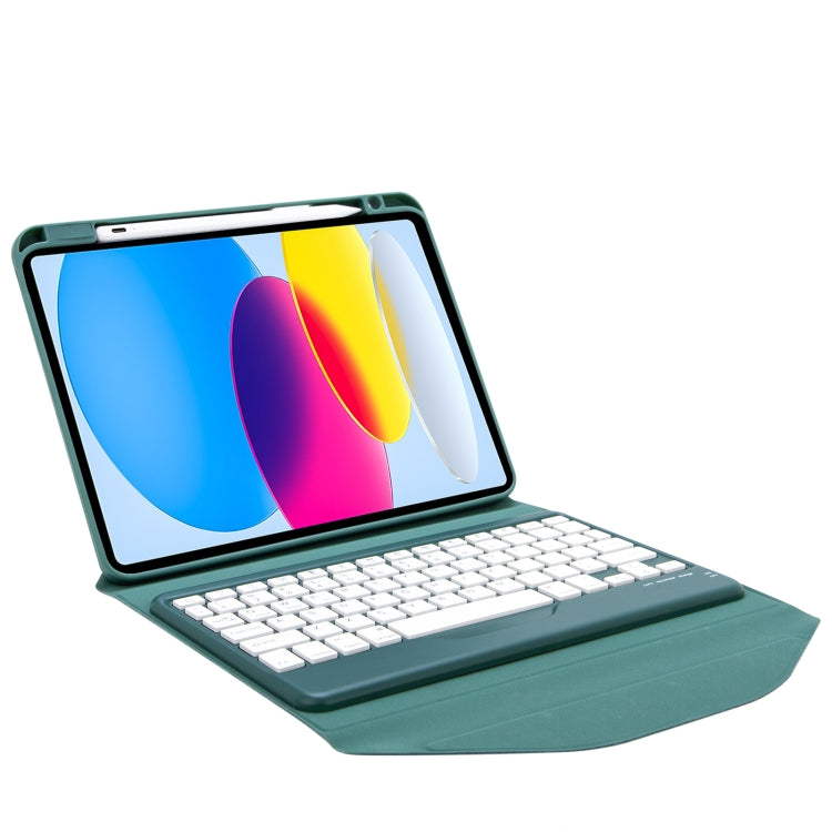 Z10B For iPad 10th Gen 10.9 2022 Pen Slot Bluetooth Keyboard Leather Tablet Case
