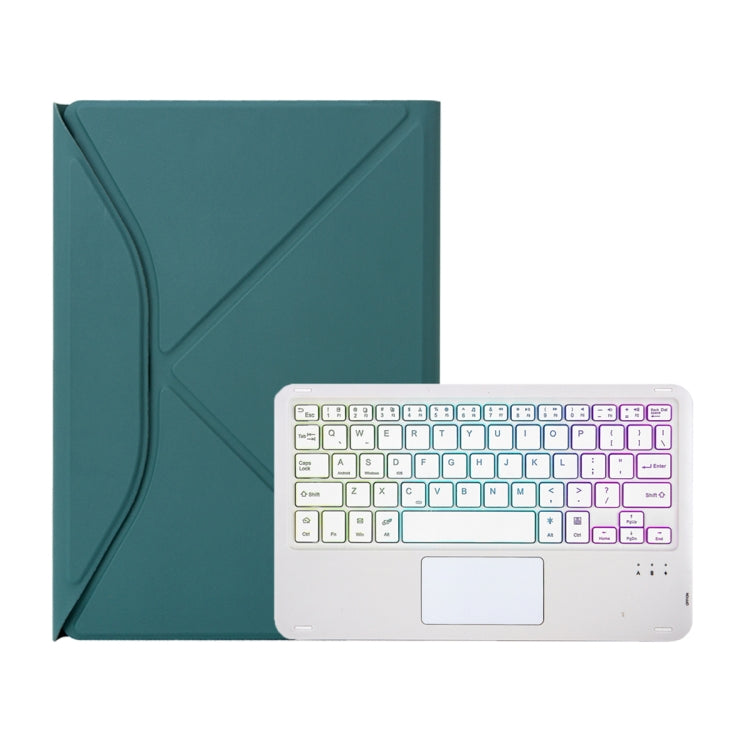 Z10B-AS For iPad 10th Gen 10.9 2022 Pen Slot Touchpad Backlight Bluetooth Keyboard Leather Tablet Case
