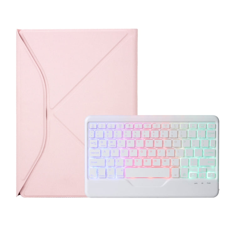 Z10BS For iPad 10th Gen 10.9 2022 Pen Slot Backlight Bluetooth Keyboard Leather Tablet Case