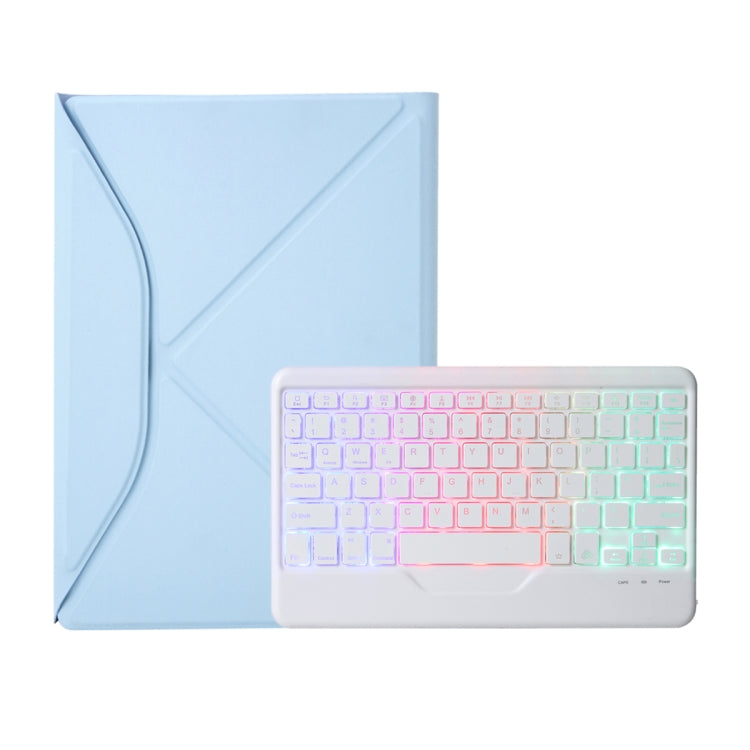 Z10BS For iPad 10th Gen 10.9 2022 Pen Slot Backlight Bluetooth Keyboard Leather Tablet Case