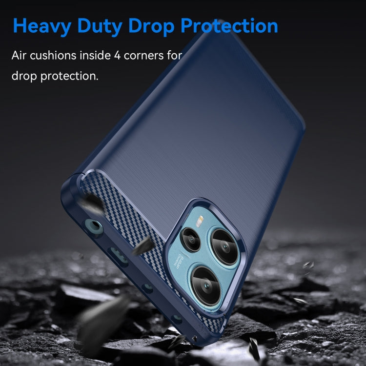 For Xiaomi Redmi Note 12 Turbo 5G Brushed Texture Carbon Fiber TPU Phone Case