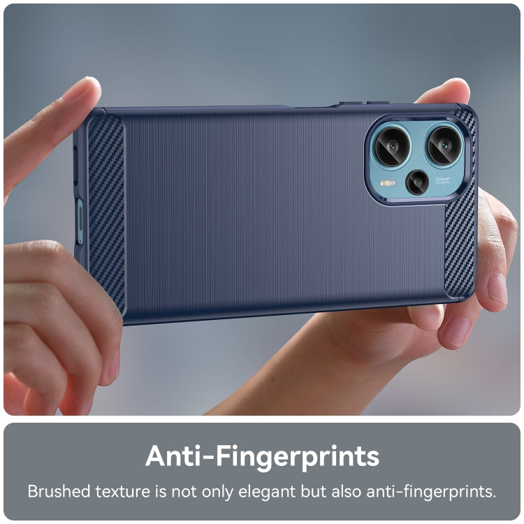 For Xiaomi Redmi Note 12 Turbo 5G Brushed Texture Carbon Fiber TPU Phone Case