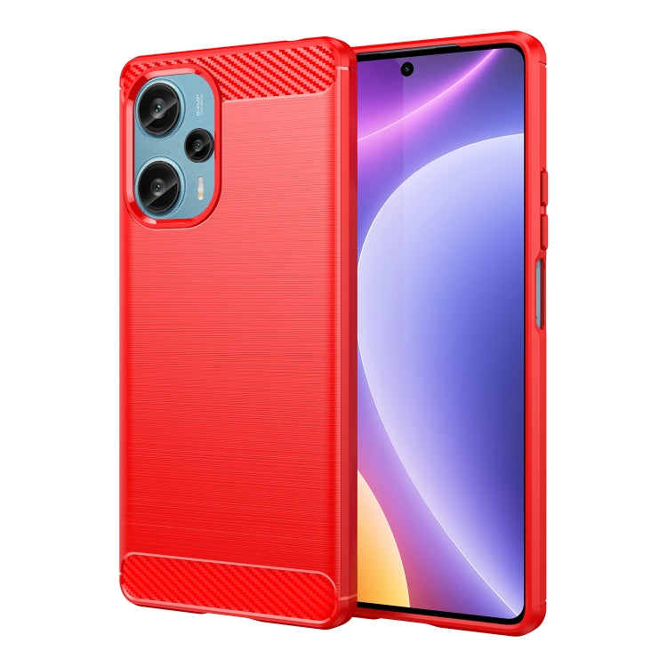 For Xiaomi Redmi Note 12 Turbo 5G Brushed Texture Carbon Fiber TPU Phone Case