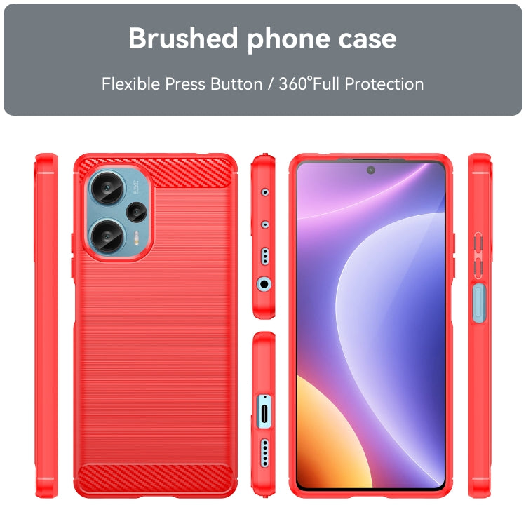 For Xiaomi Redmi Note 12 Turbo 5G Brushed Texture Carbon Fiber TPU Phone Case