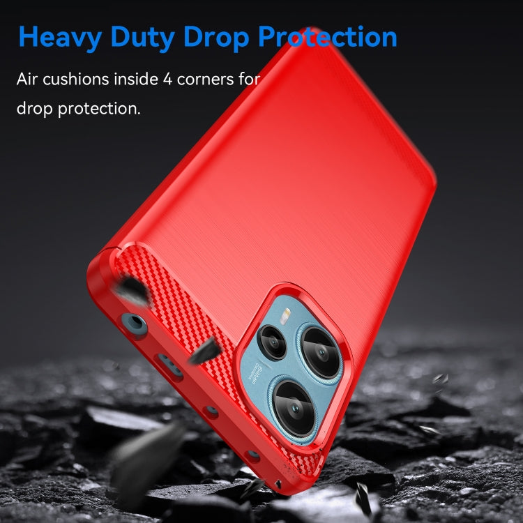 For Xiaomi Redmi Note 12 Turbo 5G Brushed Texture Carbon Fiber TPU Phone Case