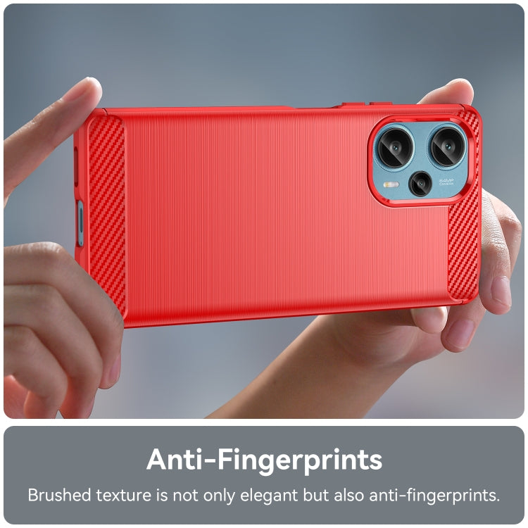 For Xiaomi Redmi Note 12 Turbo 5G Brushed Texture Carbon Fiber TPU Phone Case