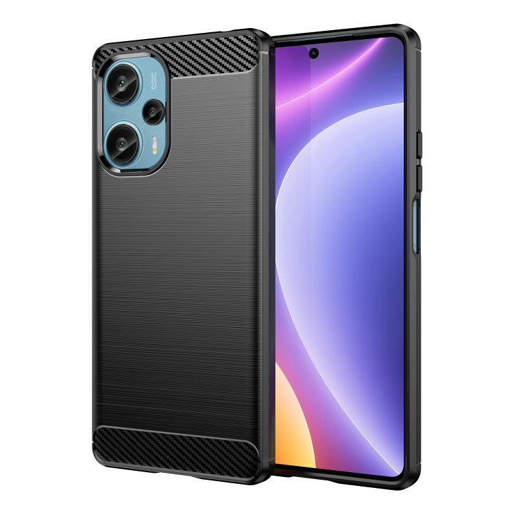 For Xiaomi Redmi Note 12 Turbo 5G Brushed Texture Carbon Fiber TPU Phone Case