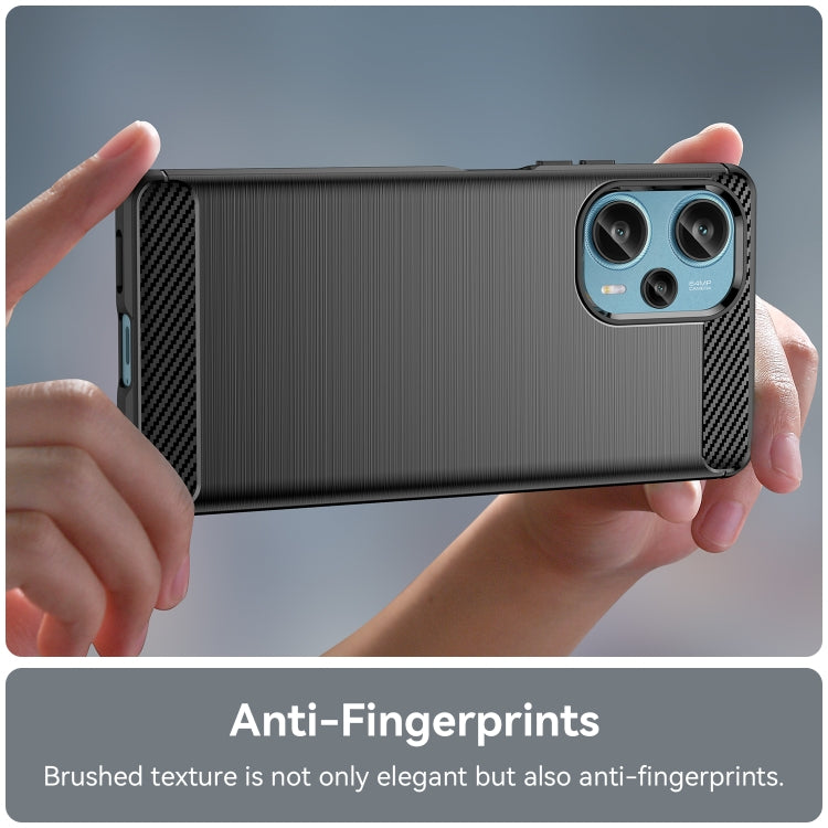 For Xiaomi Redmi Note 12 Turbo 5G Brushed Texture Carbon Fiber TPU Phone Case
