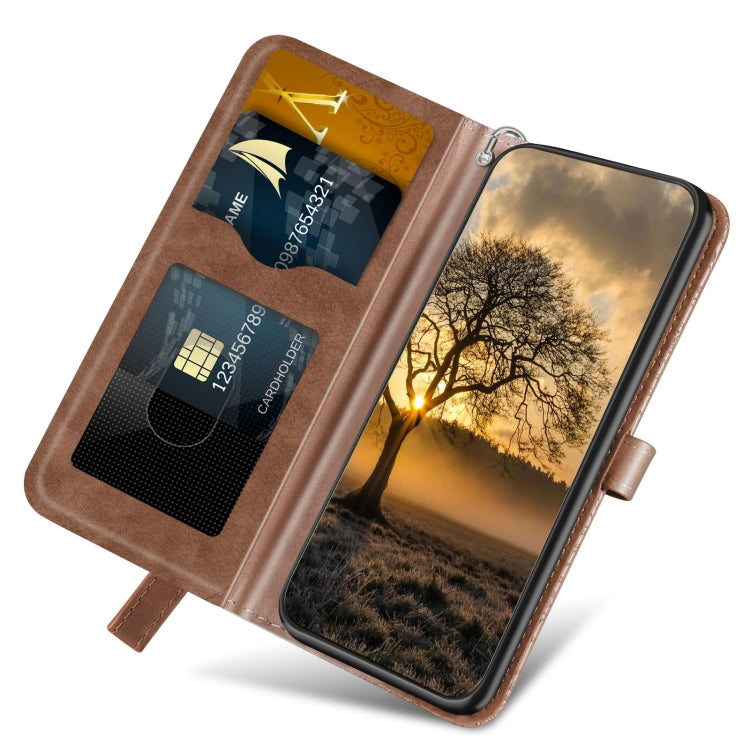 For Xiaomi Redmi 12 4G Life of Tree Embossing Pattern Horizontal Flip Leather Phone Case