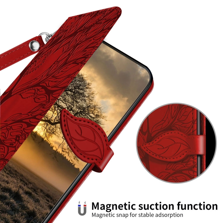 For Xiaomi Redmi 12 4G Life of Tree Embossing Pattern Horizontal Flip Leather Phone Case