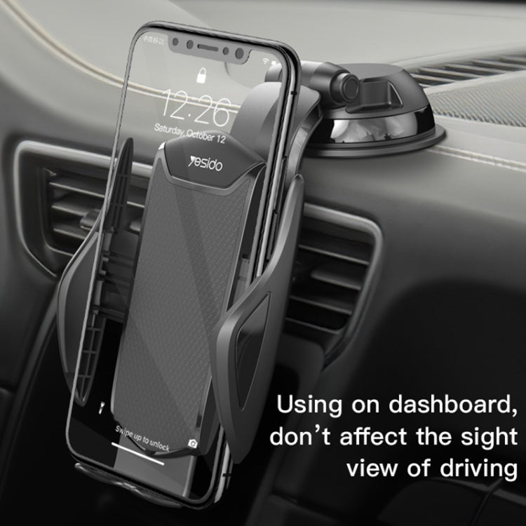 Yesido C99 Car Center Console Suction Cup Mobile Phone Navigation Holder(Black)