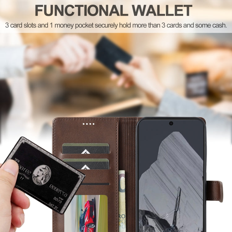For Google Pixel 9 Pro XL LC.IMEEKE Calf Texture Flip Leather Phone Case