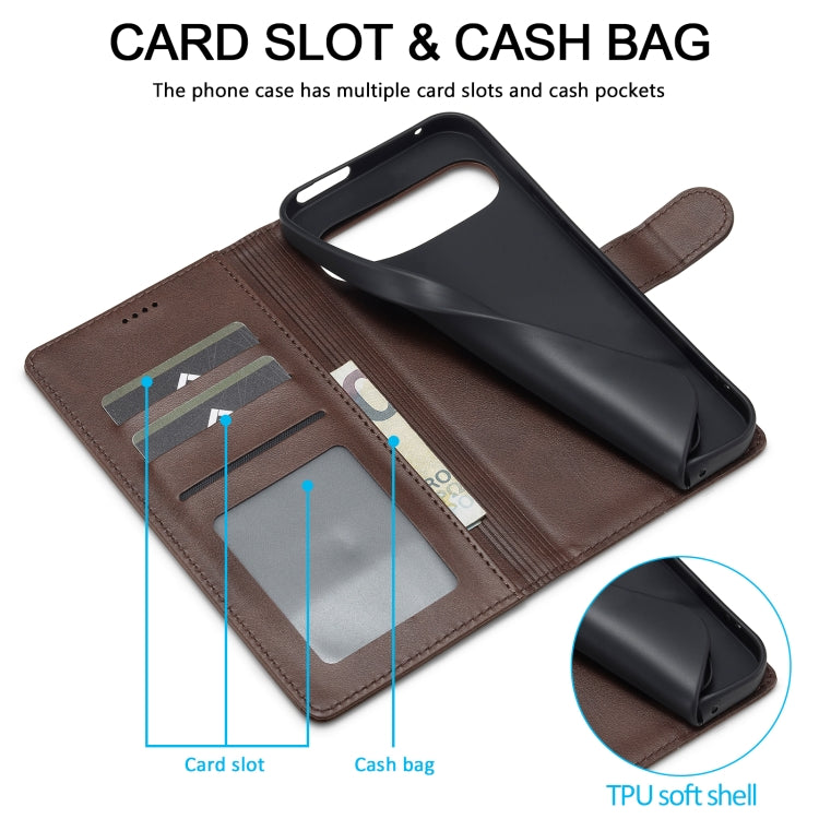 For Google Pixel 9 / 9 Pro LC.IMEEKE Calf Texture Flip Leather Phone Case