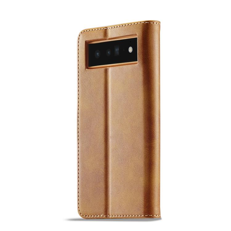 For Google Pixel 6a LC.IMEEKE Calf Texture Flip Leather Phone Case
