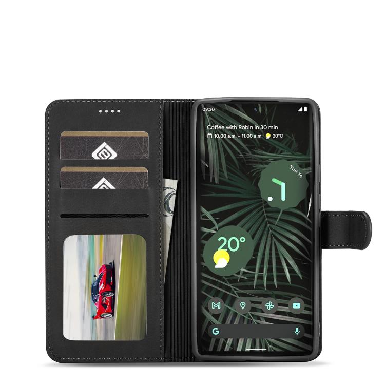 For Google Pixel 6a LC.IMEEKE Calf Texture Flip Leather Phone Case