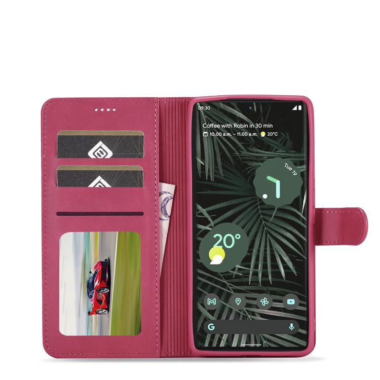 For Google Pixel 6a LC.IMEEKE Calf Texture Flip Leather Phone Case