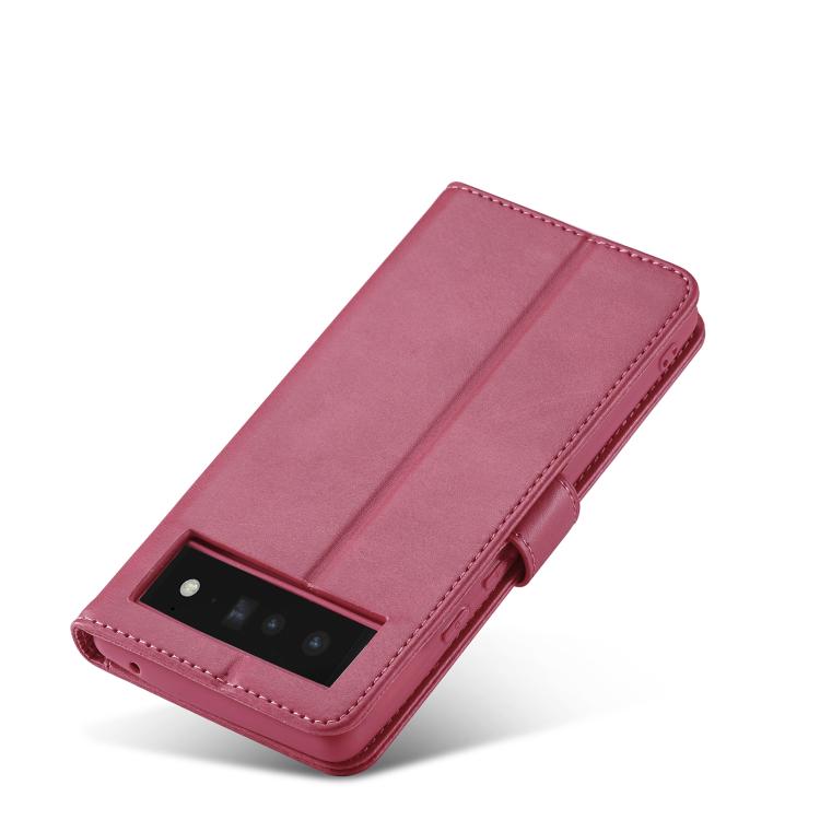 For Google Pixel 6a LC.IMEEKE Calf Texture Flip Leather Phone Case