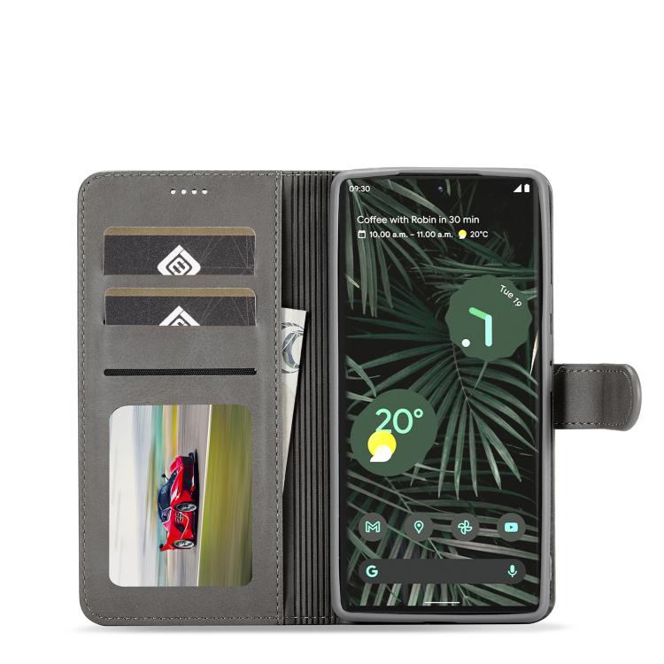 For Google Pixel 6a LC.IMEEKE Calf Texture Flip Leather Phone Case