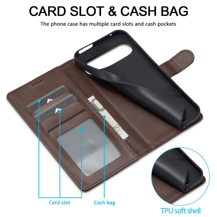 For Google Pixel 10 / 10 Pro LC.IMEEKE Calf Texture Flip Leather Phone Case