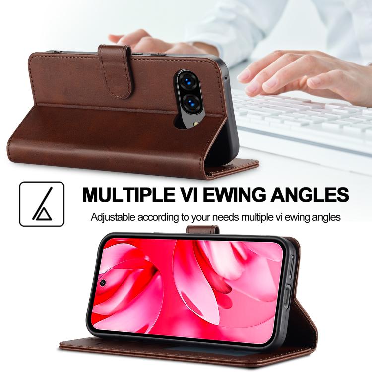 For Google Pixel 10a LC.IMEEKE Calf Texture Flip Leather Phone Case