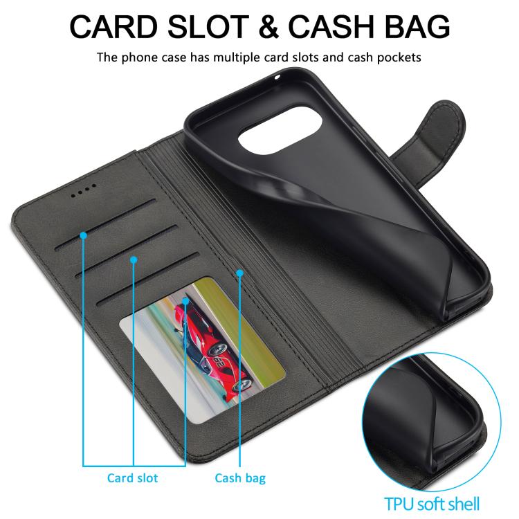 For Google Pixel 10a LC.IMEEKE Calf Texture Flip Leather Phone Case
