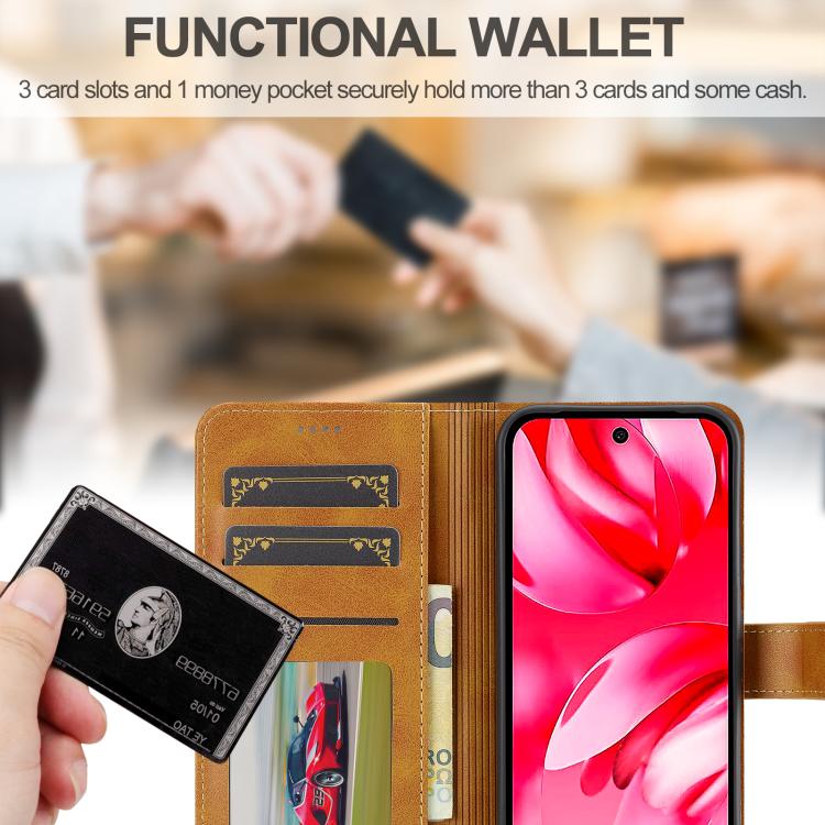 For Google Pixel 10a LC.IMEEKE Calf Texture Flip Leather Phone Case