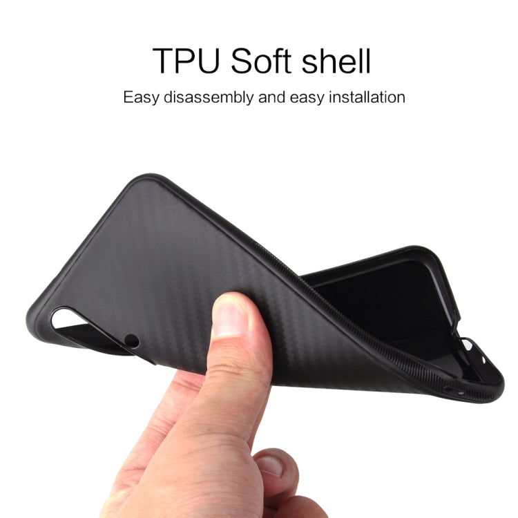 For Huawei Honor 20 Carbon Fiber Texture Shockproof TPU Protective Case