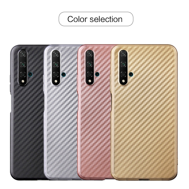For Huawei Honor 20 Carbon Fiber Texture Shockproof TPU Protective Case