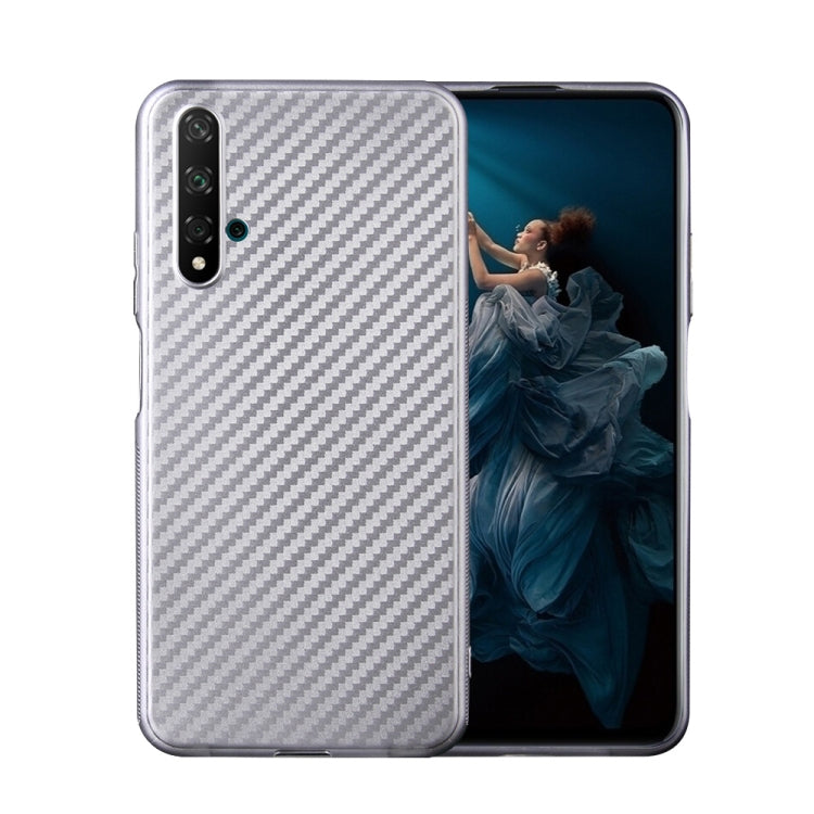 For Huawei Honor 20 Carbon Fiber Texture Shockproof TPU Protective Case
