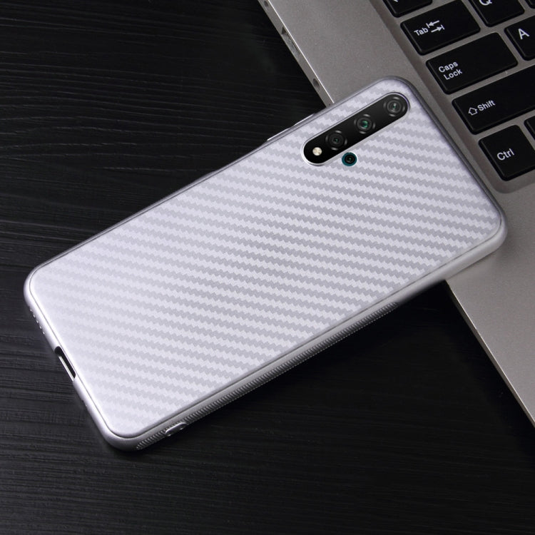 For Huawei Honor 20 Carbon Fiber Texture Shockproof TPU Protective Case