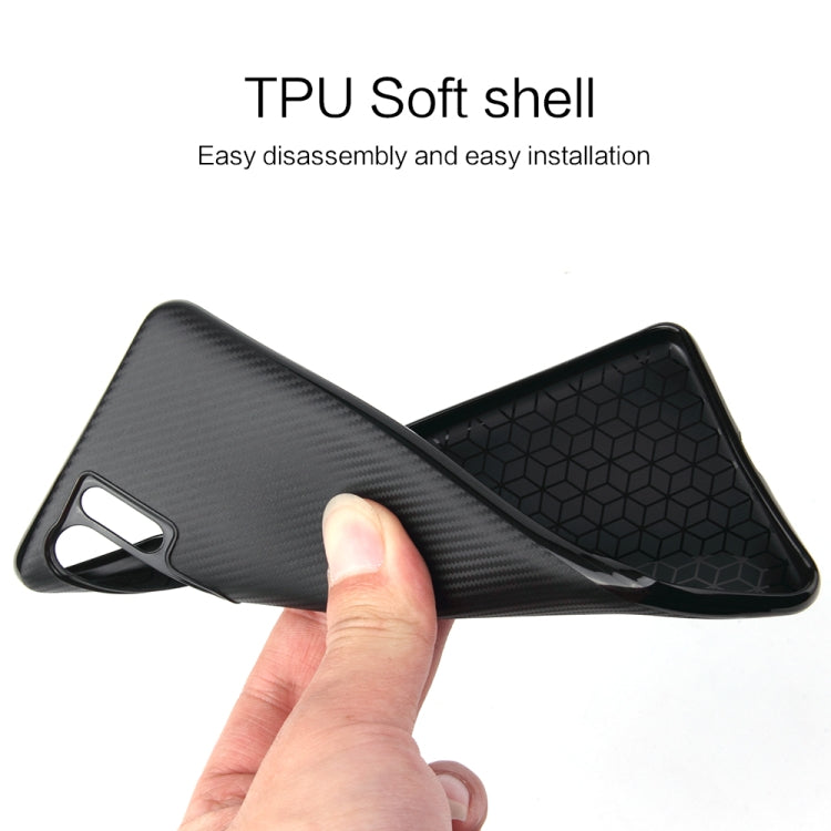 For Huawei P30 Pro Carbon Fiber Texture Shockproof TPU Protective Case