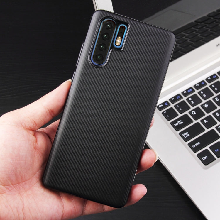For Huawei P30 Pro Carbon Fiber Texture Shockproof TPU Protective Case