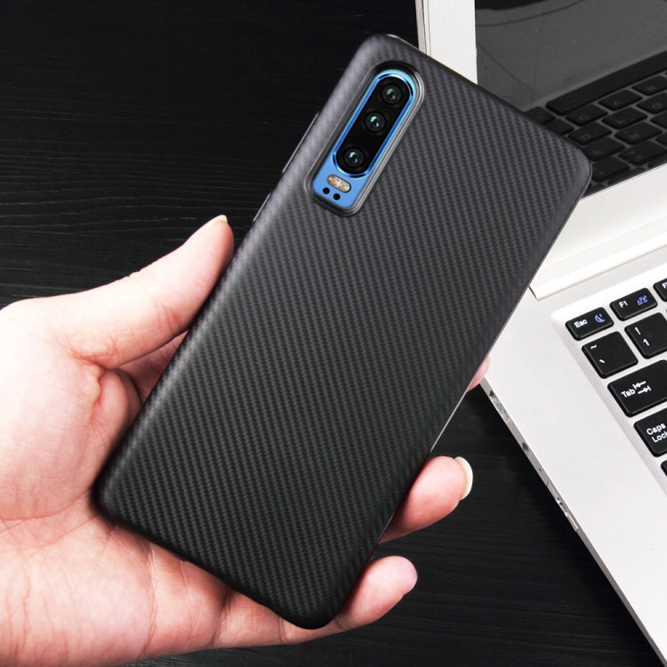 For Huawei P30 Carbon Fiber Texture Shockproof TPU Protective Case