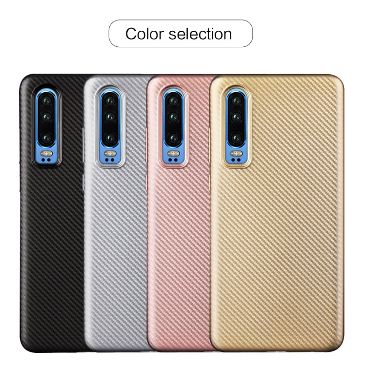For Huawei P30 Carbon Fiber Texture Shockproof TPU Protective Case