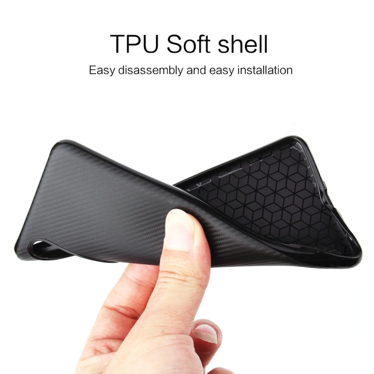 For Huawei P30 Carbon Fiber Texture Shockproof TPU Protective Case
