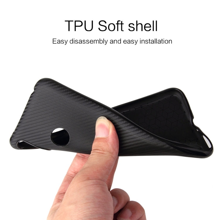 For Huawei Y6 (2019) Carbon Fiber Texture Shockproof TPU Protective Case