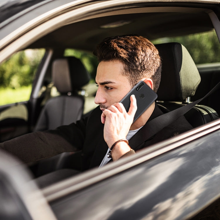 For Huawei Y6 (2019) Carbon Fiber Texture Shockproof TPU Protective Case