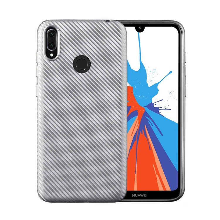 For Huawei Y6 (2019) Carbon Fiber Texture Shockproof TPU Protective Case