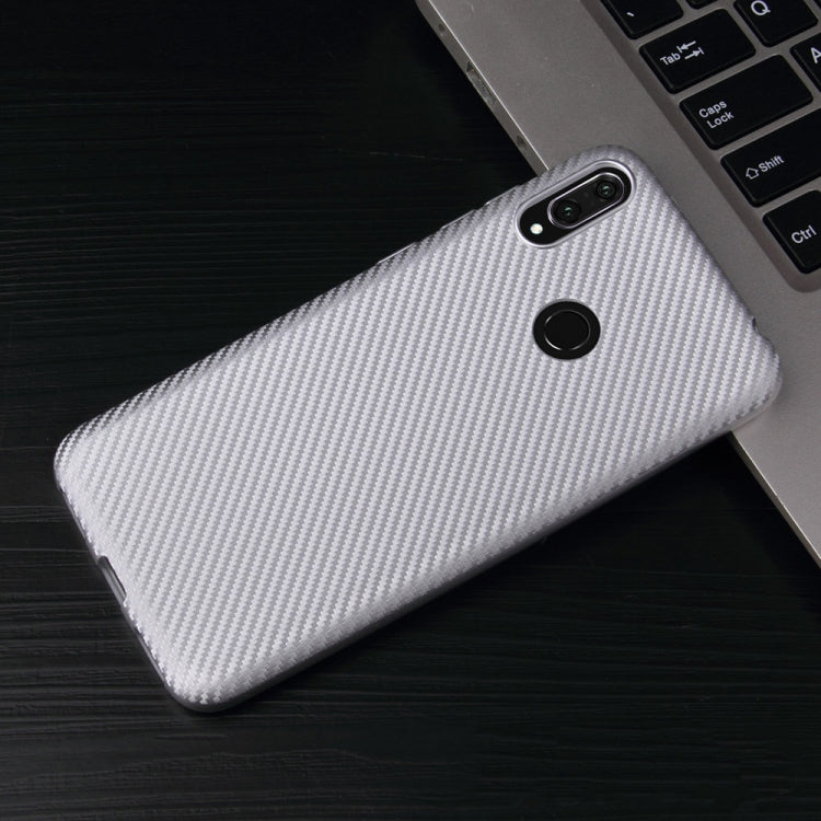 For Huawei Y6 (2019) Carbon Fiber Texture Shockproof TPU Protective Case