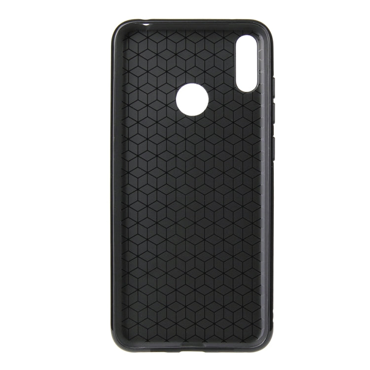 For Huawei Y7 (2019) Carbon Fiber Texture Shockproof TPU Protective Case