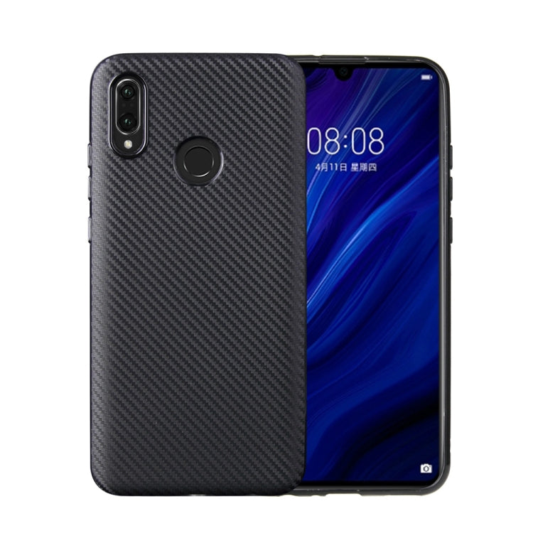 For Huawei Honor 10 Lite Carbon Fiber Texture Shockproof TPU Protective Case