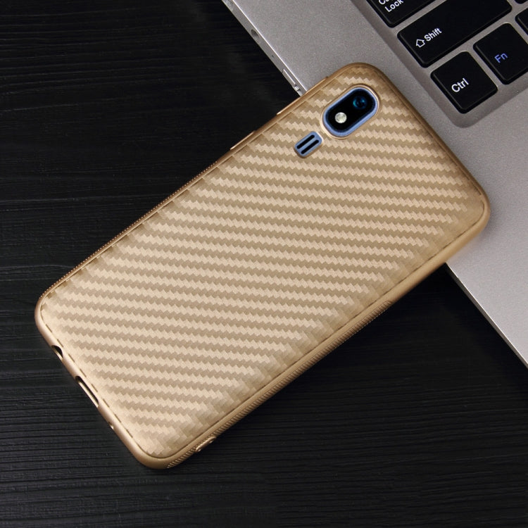 For Samsung Galaxy A2 Core Carbon Fiber Texture Shockproof TPU Protective Case