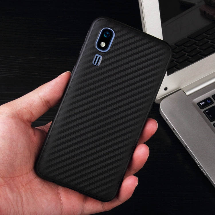 For Samsung Galaxy A2 Core Carbon Fiber Texture Shockproof TPU Protective Case