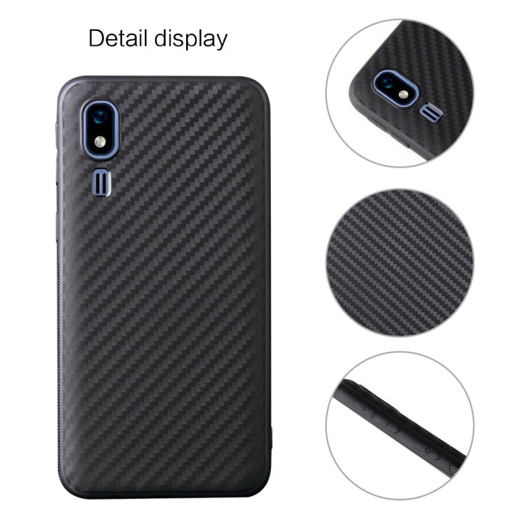 For Samsung Galaxy A2 Core Carbon Fiber Texture Shockproof TPU Protective Case